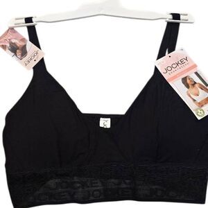Jockey Soft Touch Logo Lace Bottom Bralette